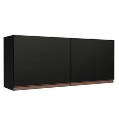 MADESA - Mueble de Cocina Superior 2 Puertas Reims 120 x 50 cm Negro