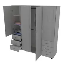 HOMEGLAMOUR - Closet Tol Gris Claro 181.5x187x50