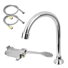 BOCCHERINI - Grifería De Pedal Cuerpo En Bronce Y Acero Inoxidable Acabado Cromado Consumo 9.5 l/min