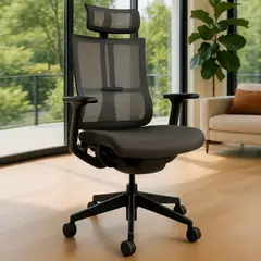 undefined - Silla De Escritorio Ejecutiva Gris Clovercol Eiffel Grey Nylon