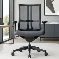 undefined - Silla De Escritorio Gris Clovercol Eiffel Grey Nylon