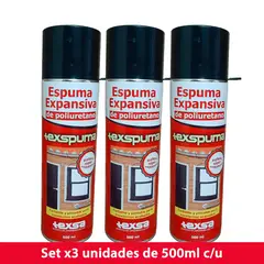 TEXSA - Espuma Expansiva De Poliuretano Texspuma X 500 Ml Setx3 Rellenar Cavidades