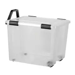 VANYPLAS - Caja Organizadora Plus 91 Litros con Ruedas y Manija Clear