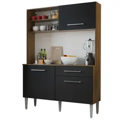 MADESA - Mueble de Cocina Compacta Life 1.20 Metros Marrón/Negro