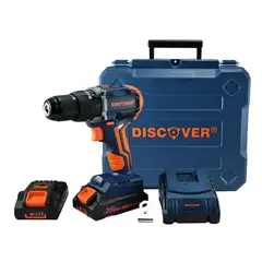 DISCOVER - Taladro Percutor 1/2 Pulgada 20V 2 Baterías 2Ah Brushless en Estuche