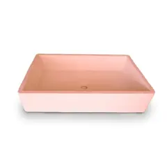 FRAKTAL - Lavamanos Cozumel Big En Concreto Uhpc Color Pink Dawn