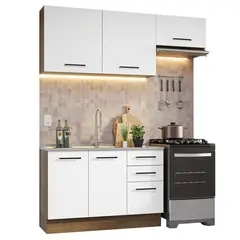 MADESA - Cocina Integral Agata 1.80m Marrón/Blanco Sin Mesón