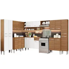 MADESA - Cocina Integral Emilly Big 5.10m Marrón/blanco 02