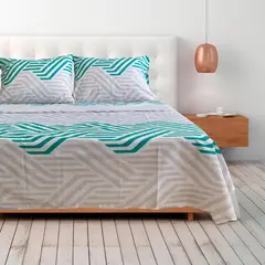 CASA BONITA - Juego De Cama 100x190 Cm Sencillo 144 Hilos Fires Casa Bonit