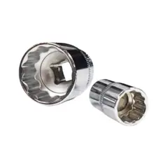 SUPERIOR - Juego de Copas 3 Piezas 12 Puntas Cromo Vanadio 1/2" x 30 mm