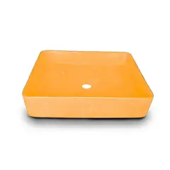 FRAKTAL - Lavamanos Margarita En Concreto Uhpc Color Orange Fire