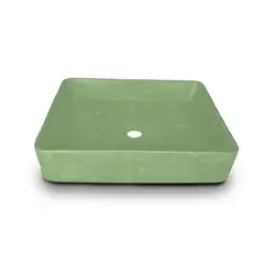 FRAKTAL - Lavamanos Margarita En Concreto Uhpc Color Green Nature
