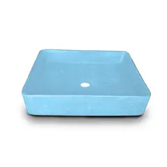 FRAKTAL - Lavamanos Margarita En Concreto Uhpc Color Blue Wave