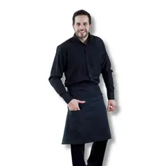 undefined - Uniforme Mesero Camisa Oxford Negra Pantalón Jean Negro Delantal Tipo Chaleco Dama XS/6