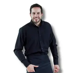 TOUCAN CHEF UNIFORMS - Camisa Oxford Negra 602 Hombre m