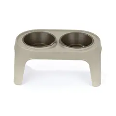 RIMAX - Comedero Para Perro Mediano 21.7x44.3x25.4cm Mocca