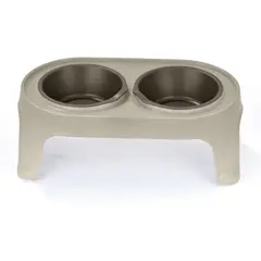 RIMAX - Comedero Para Perro Pequeño 16.5x44.3x25.4cm Mocca