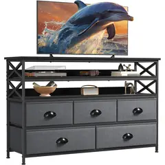 undefined - Cómoda para Dormitorio con Cajones y Soporte para TV