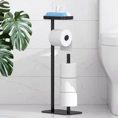 KITSURE - Soporte para Papel Higiénico de Pie Independiente con Estante
