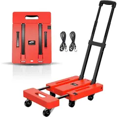 SPACEKEEPER - Carro de Mano de 6 Ruedas con Capacidad de 500 Lbs
