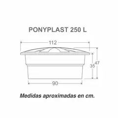 ROTOPLAST - Tanque Ponyplast 250l C.t Negro
