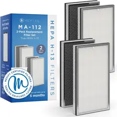 MEDIFY AIR - Filtro de Repuesto 3 en 1 con True Hepa H13 y Carbón Activado
