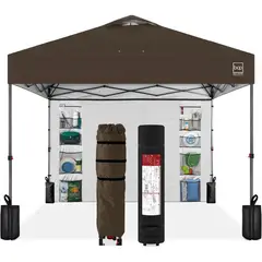 BEST CHOICE PRODUCTS - Toldo Desplegable de 3x3 Metros con Pared Lateral