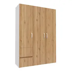 JUST HOME COLLECTION - Closet Linz V2 140cm 200x140x50 Madera natural/Blanco