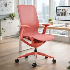 undefined - Silla De Escritorio Roja Clovercol