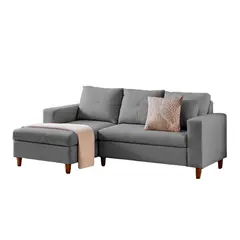 ALL STAR - Sala en L Viena 188X87X76cm Gris Derecha