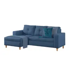 undefined - Sala en L Viena 188X87X76cm Azul Indigo Derecha