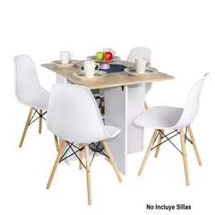 DKO DESIGN SAS - Mesa comedor plegable ahorraesp 75x110x70cm bco-vienes