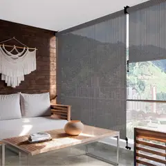 LIDER CORTINAS Y AMBIENTES - Cortina Enrollable Screen Exterior Tempo Humo 120x240 Cm