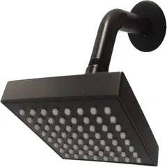 STRETTO - Regadera 10cm Con Brazo de 15 cm Modenna Negro Mate