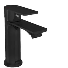 STRETTO - Grifería Lavamanos Monoc Bajo Lucca Negro Mate Consumo 7.8 l/min