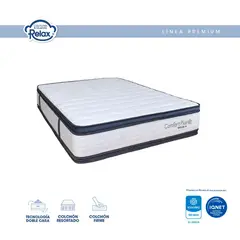 undefined - Colchón Relax Sencillo 100x190x26cm Confort Plus Doble Pillow Top