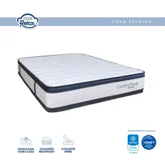 undefined - Colchón Relax Doble 140x190x26cm Confort Plus Doble Pillow Top