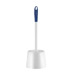 VANYPLAS - Cepillo Baño con Base Bicolor Blanco/Azul Oscuro