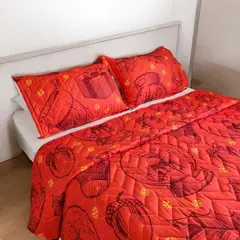 HOGARETO - Edredón Cubrelecho Navidad Unifaz Cama Doble - 8113
