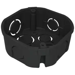 INDUMA - Caja Plástica Octogonal Negro