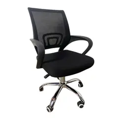 AKIVOY - Silla de Oficina Ejecutiva 98X56X94 Base Fija Cromada Negra