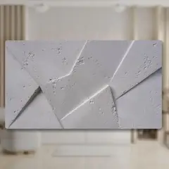 PORTTA - Pared Panel Concreto Deco Dubai Coralino 60X34Cm Blanco .40 M2