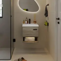 FIRPLAK - Mueble De Baño Polock Austral Con Lavamanos Oslo 48X38 Cm