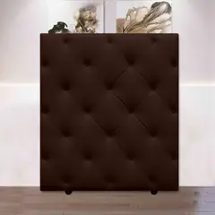 undefined - Cabecero King Diamond para Piso 200X120 Café Ecocuero