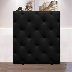 undefined - Cabecero King Diamond para Piso 200X120 Negro Ecocuero