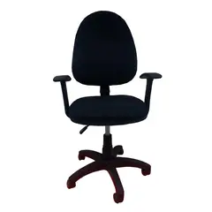 ADEQUAR - Silla De Escritorio Con Brazos Fijos Negra Moderno Lizza Alta