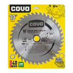 COVO - Disco Corte Madera Sierra Circular 10 Pulgadas 40 Dientes