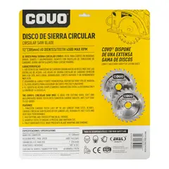 COVO - Disco Corte Madera Sierra Circular 12 Pulgadas 60 Dientes