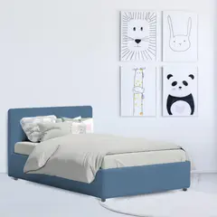 EKONOMODO COLOMBIA - Cama Baul Infantil Semi Doble + Colchon Pillow Azul 120x190x120
