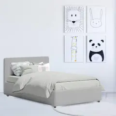 EKONOMODO COLOMBIA - Cama Baul Infantil Doble 140x190x120 + Colchon Pillow Gris